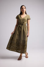 Vestido Largo - Sybille - Caqui