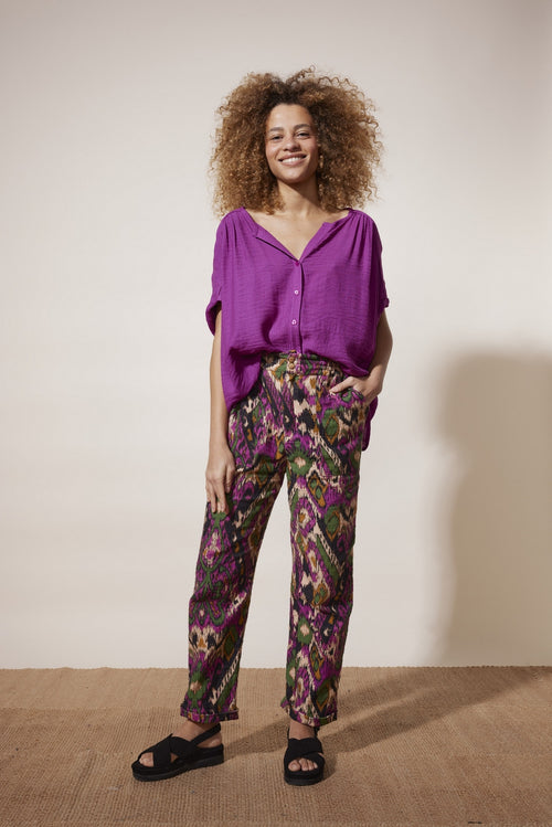 Pantalon Sylvy - Ikat Noir