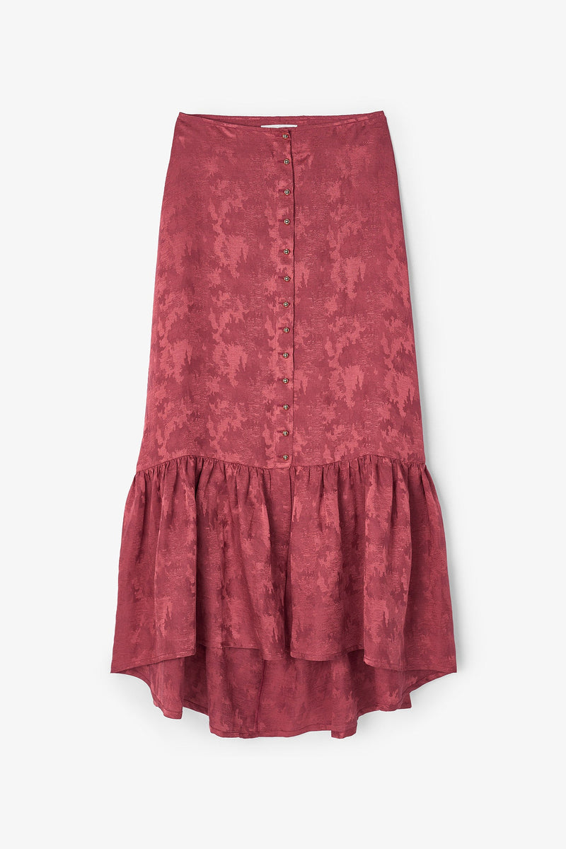 Jupe Federica Jacquard Rustique Terracotta