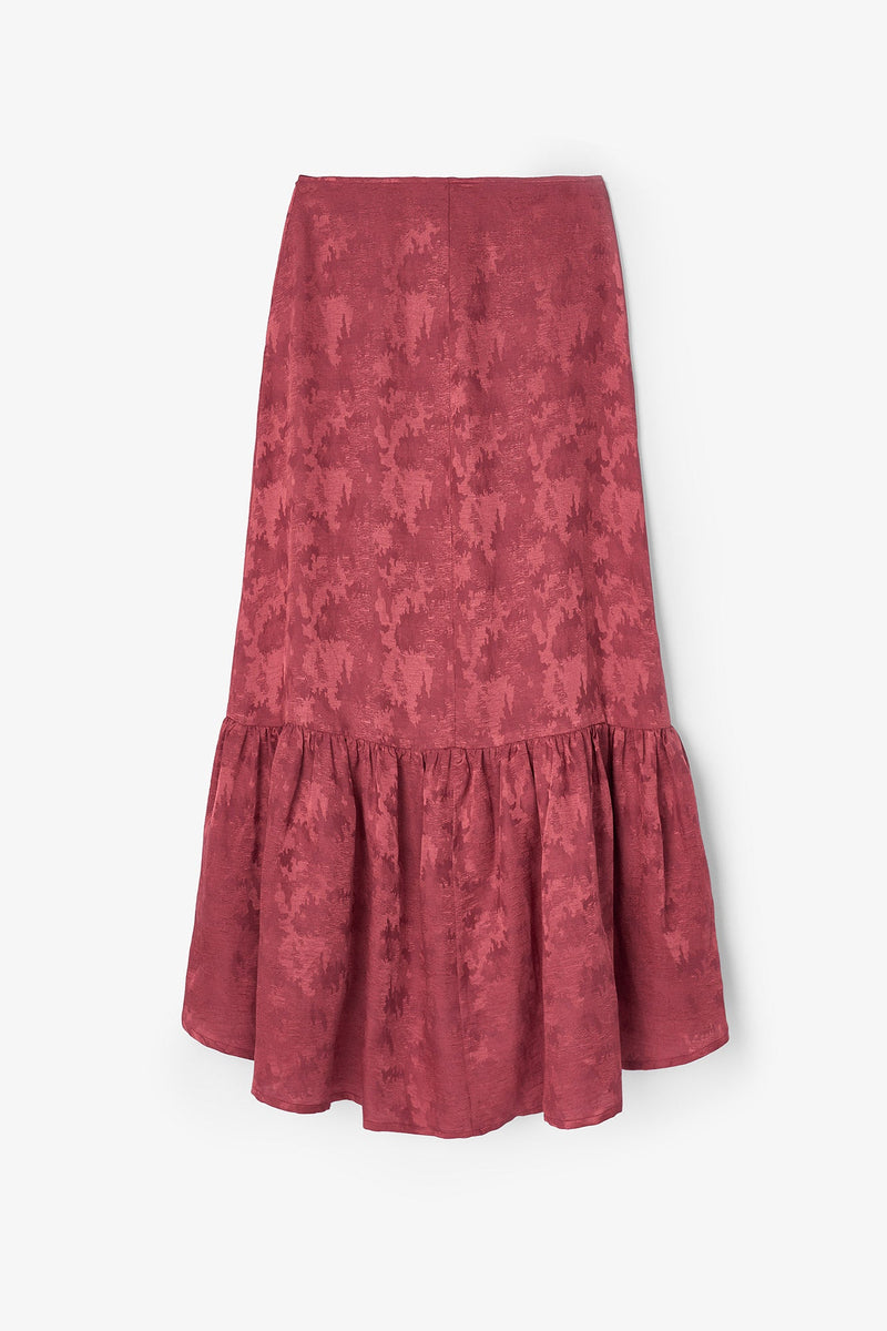 Jupe Federica Jacquard Rustique Terracotta