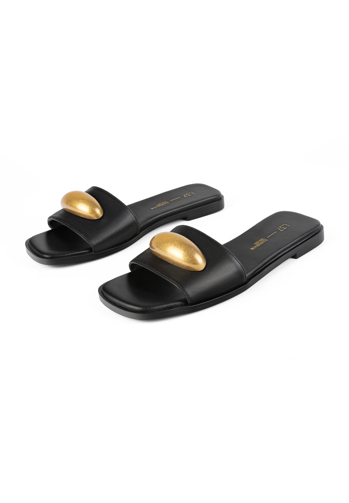 Fair And Square Open-Toe Sandals - Black
