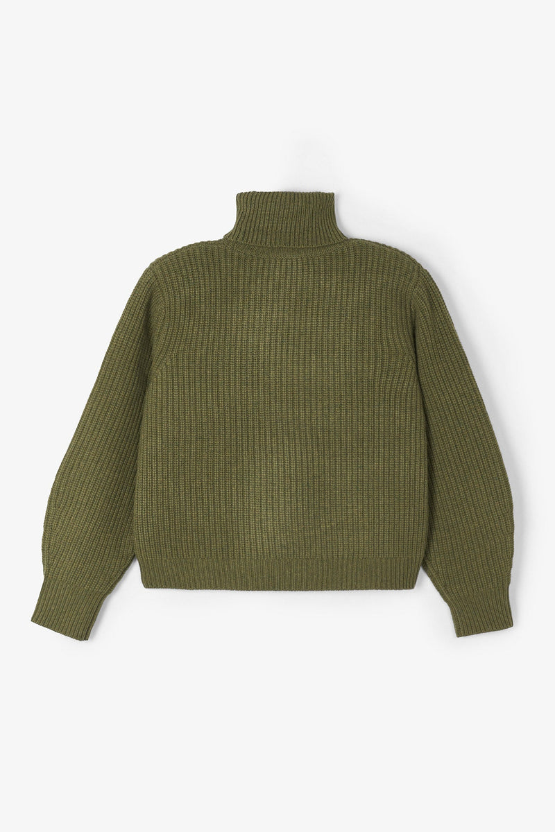 Pull Cygne Maille Kaki