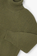 Pull Cygne Maille Kaki