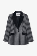Blazer Ana Rayé Gris