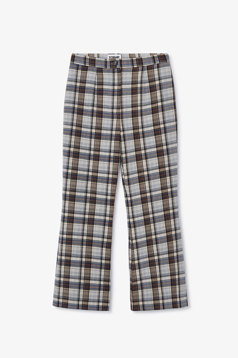 Pantalon Sixties Tartan Marron
