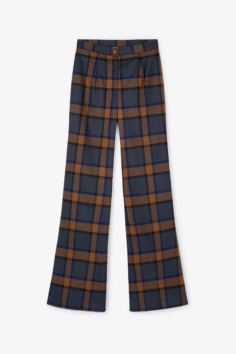 Pantalon Eighties Écosse Bleu