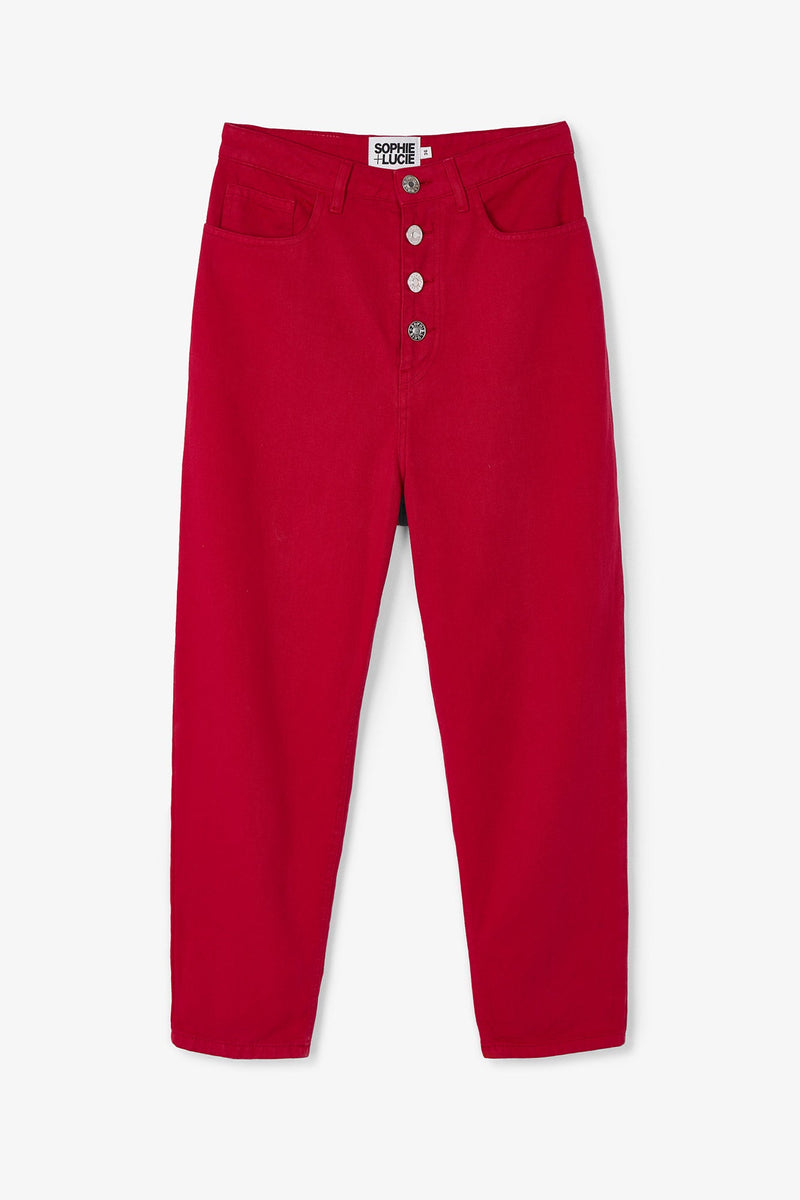 Jean Malibu Sergé Rouge