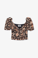 Top Olivia Indienne Noir