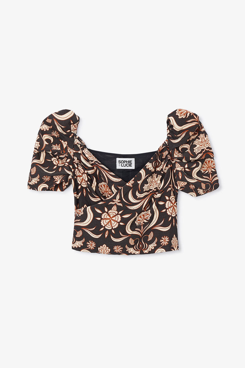 Top Olivia Indienne Noir