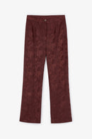 Pantalon Sixties Crop Jacquard Rustique Marron