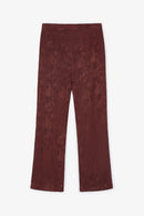 Pantalon Sixties Crop Jacquard Rustique Marron