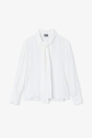 Blouse Nœud Crêpe Écru