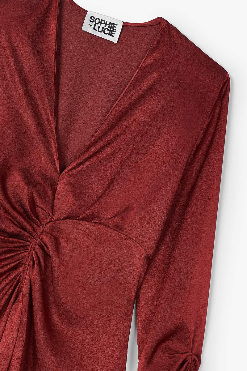Robe Fernanda Satin Sienne