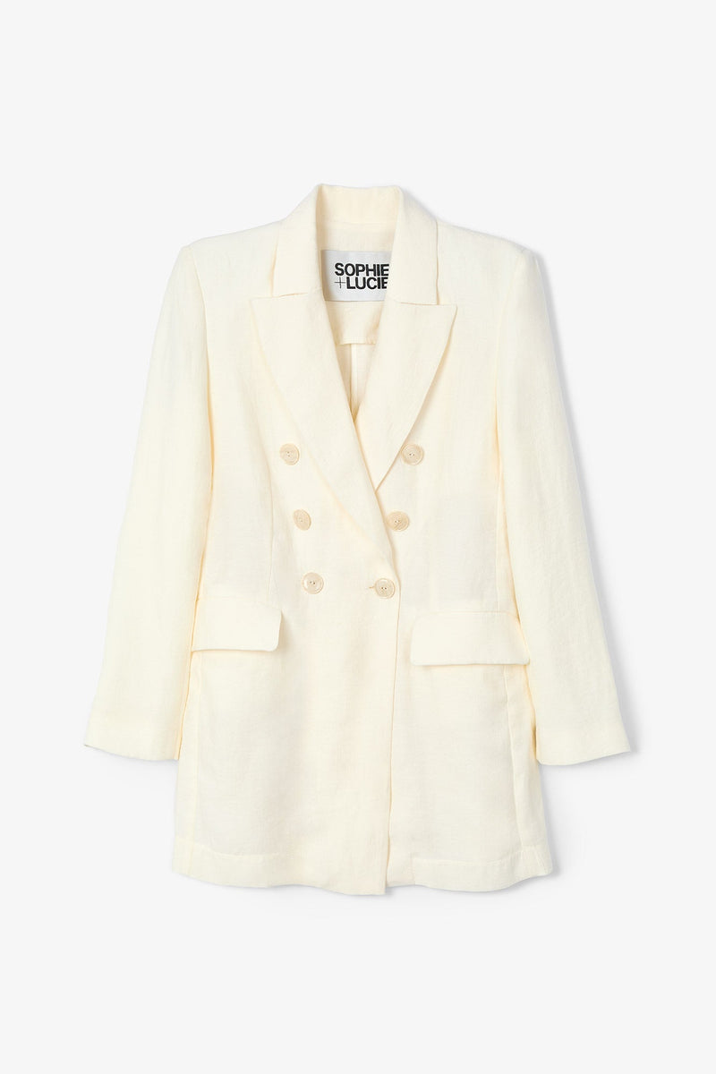Veste Croisée Jade Écru