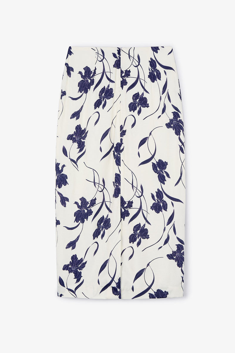 Jupe Droit Orchidée Marine