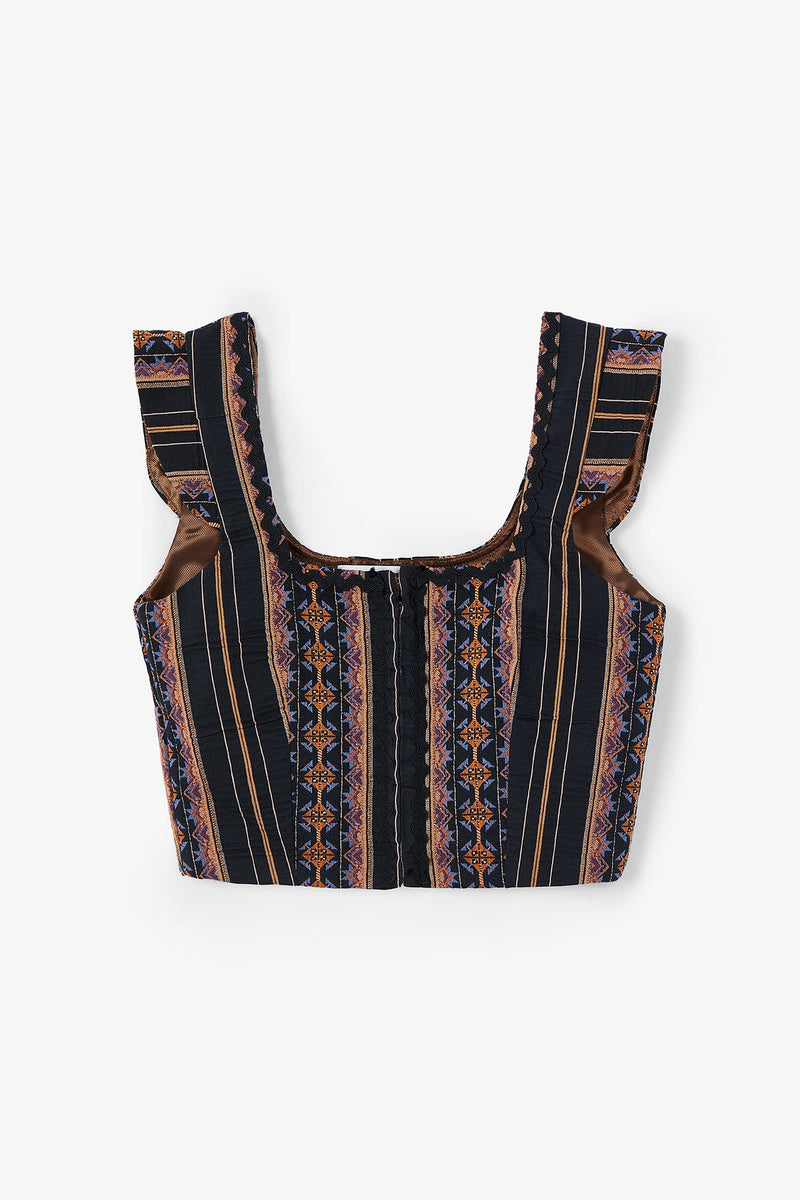 Corset Tyrol Grecques Noir