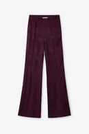 Pantalon Sirin Jacquard Rétro Bordeaux