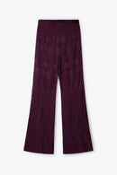 Pantalon Sirin Jacquard Rétro Bordeaux