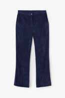Pantalon Trompette Velours Côtelé Marine