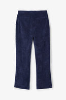 Pantalon Trompette Velours Côtelé Marine