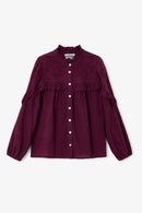 Blouse Trujillo Broderie Bordeaux
