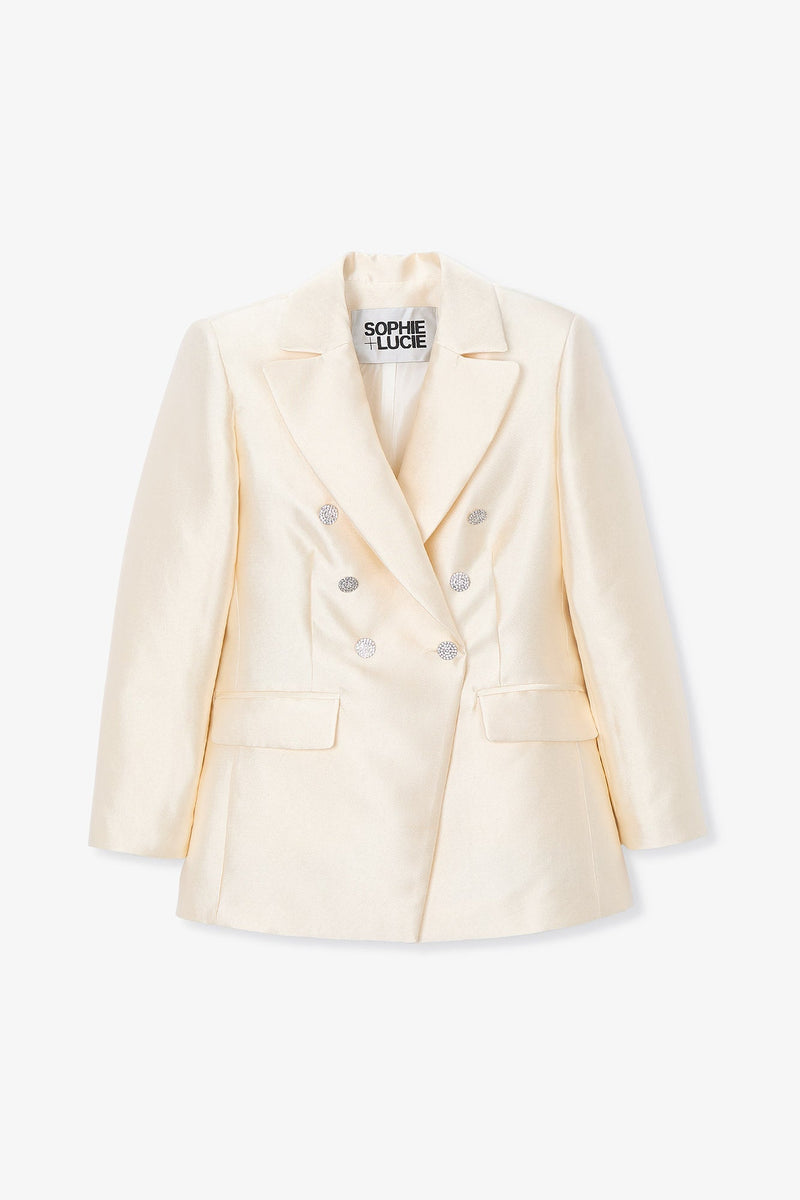 Blazer Joya Dupion Écru