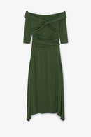Robe Nœud Maille Vert