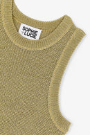 Top Dos Nu Maille Doré