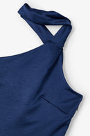 Robe Dos Nu Satin Marine