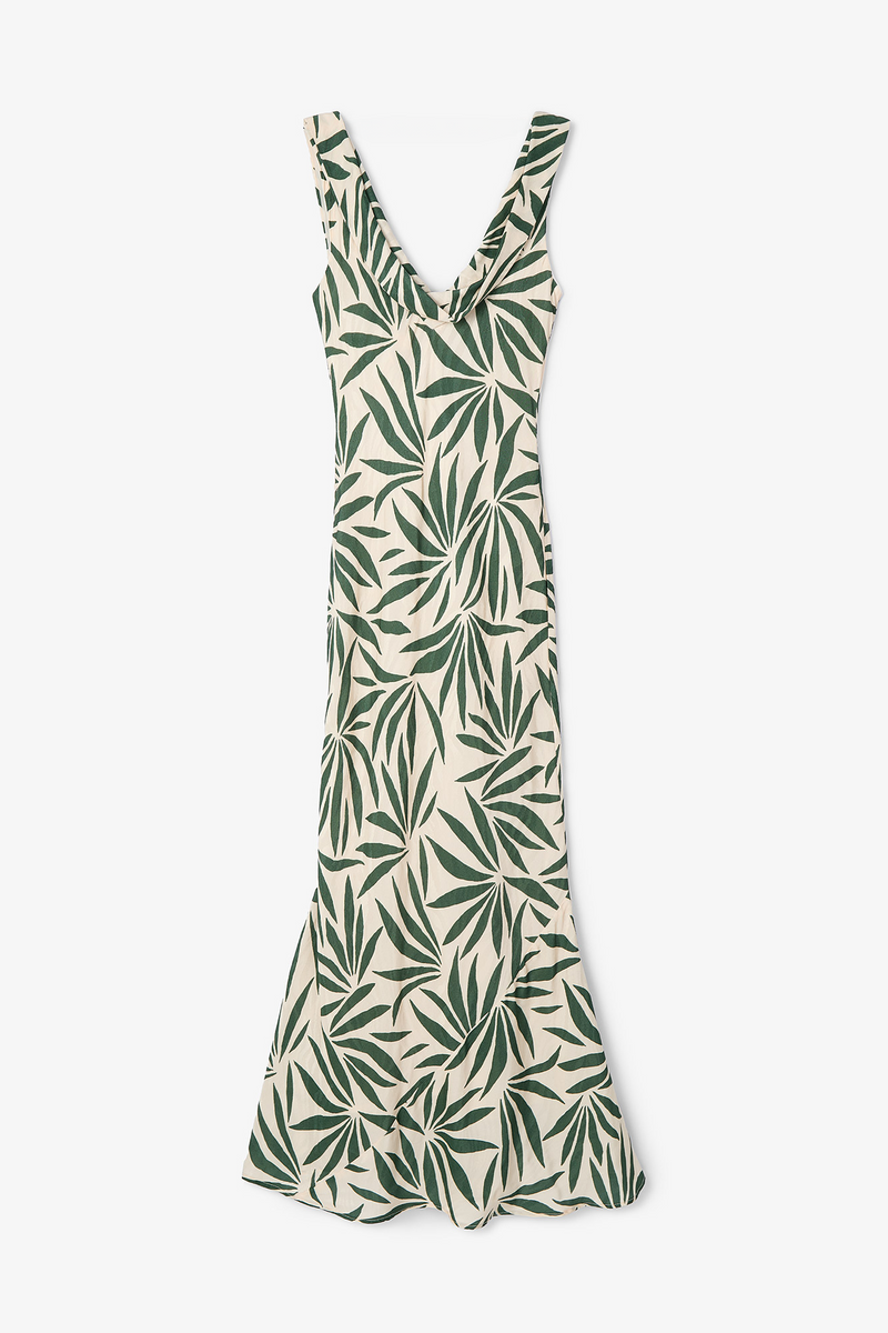 Robe Idra Feuilles Vert