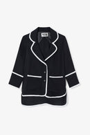 Veste Biais Crêpe Noir