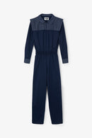 Combinaison Fonti Rayé Denim Bleu