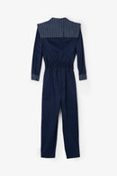 Combinaison Fonti Rayé Denim Bleu