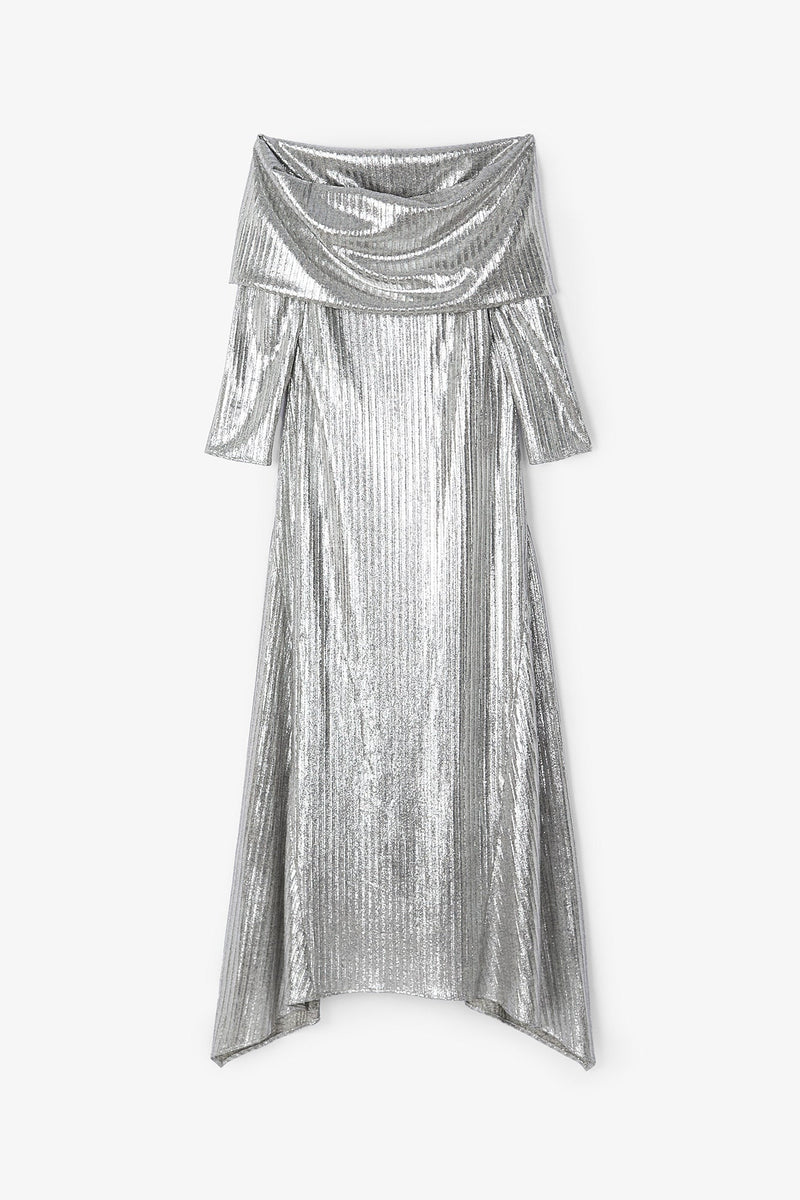 Robe Gilda Maille Argenté