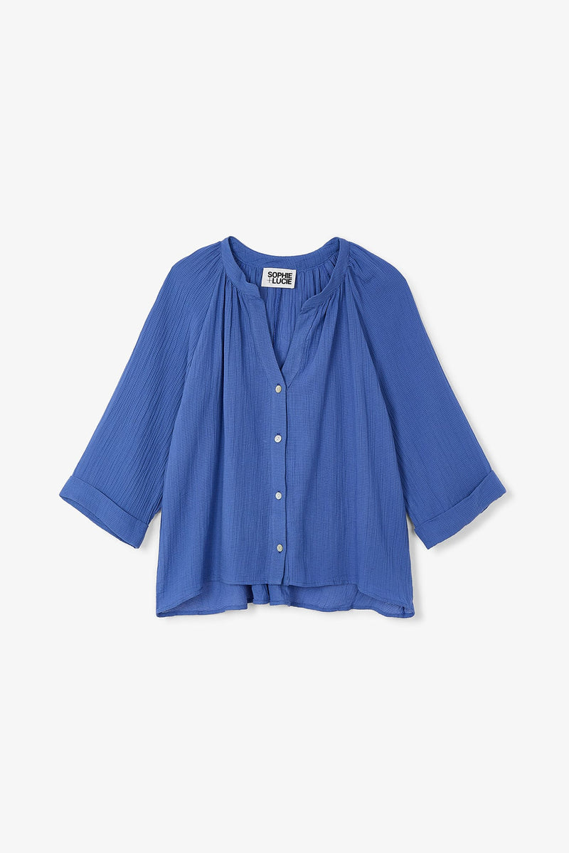 Blouse Molli Froissé Bleu
