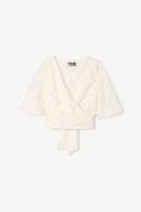 Blouse Éventail Jade Écru