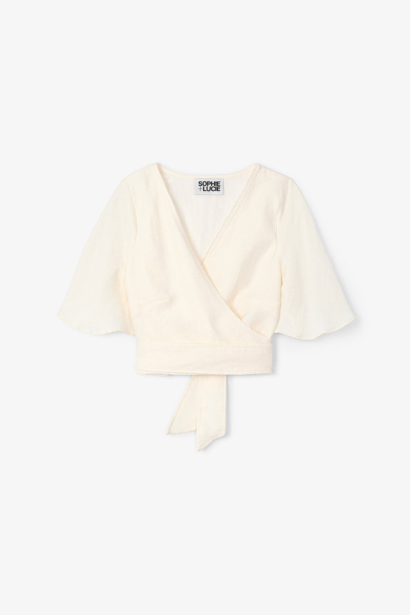 Blouse Éventail Jade Écru