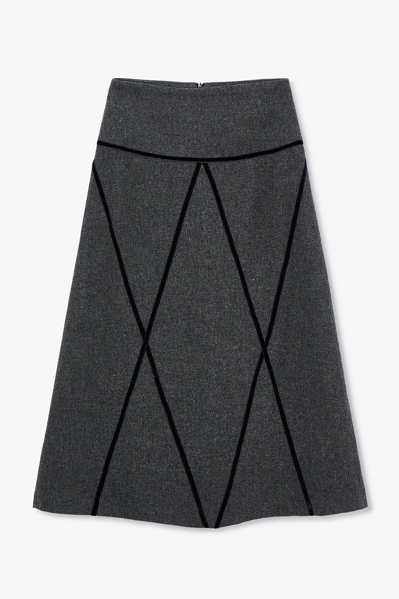 Jupe Losange Shetland Anthracite