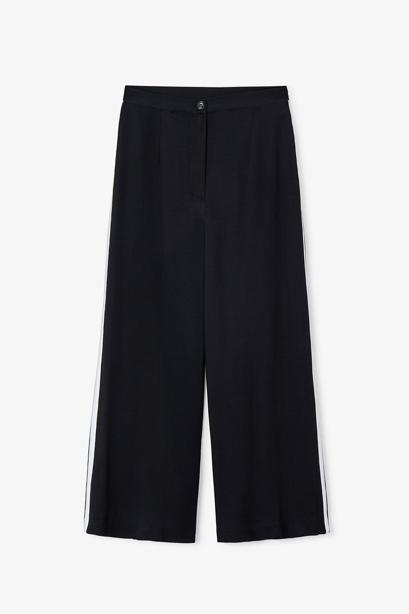 Pantalon Biais Crêpe Noir