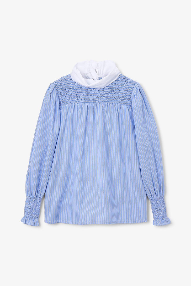 Blouse Nid D'Abeille Diplomatique Bleu