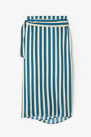 Jupe Portefeuille Rayé Bleu