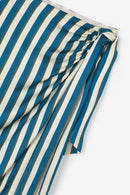 Jupe Portefeuille Rayé Bleu