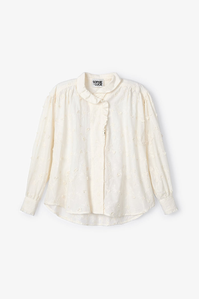 Blouse Maribel Fleuri Écru
