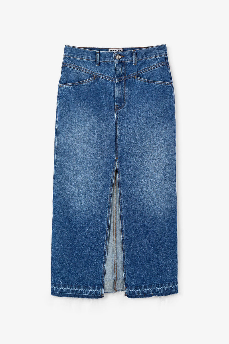 Jupe Corset Denim Bleu