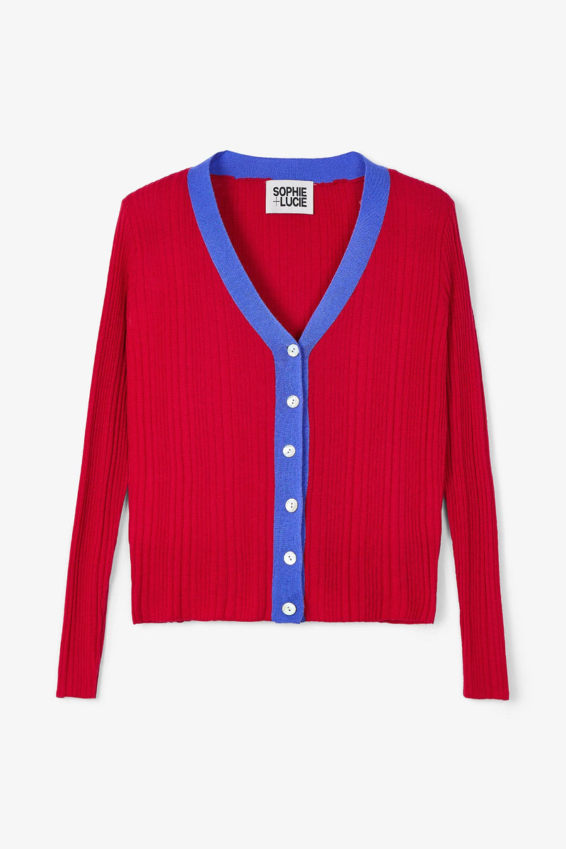 Veste Sofia Maille Rouge