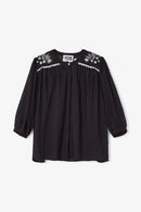 Blouse Mumbai Popeline Noir