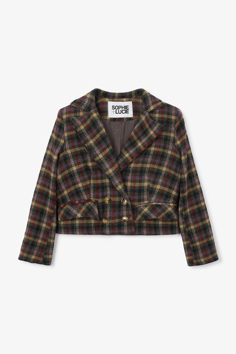 Veste Spencer Carreaux Violet
