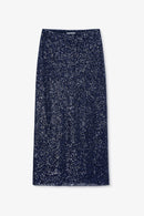 Jupe Biais Sequins Marine