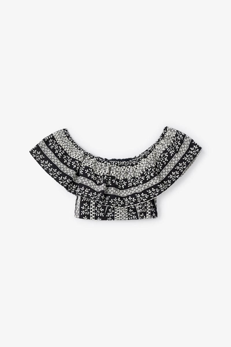 Top Carmen Bordures Noir