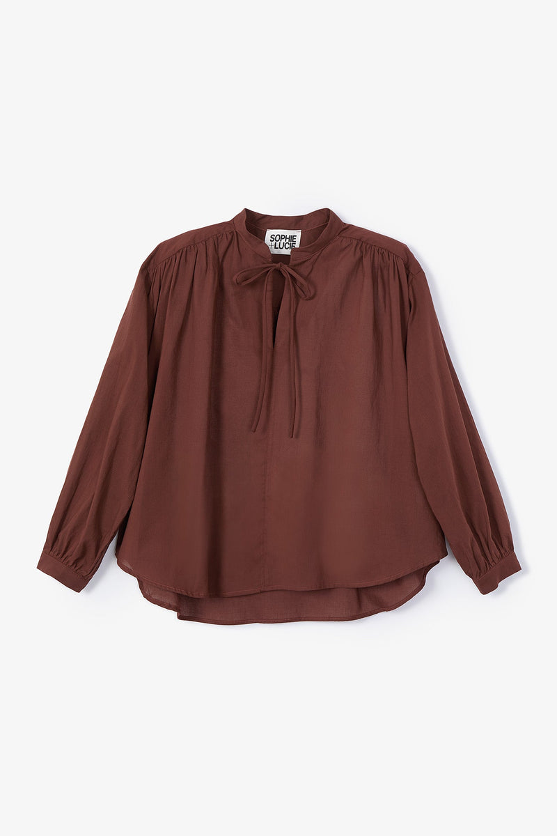 Blouse Carolina Voile Marron